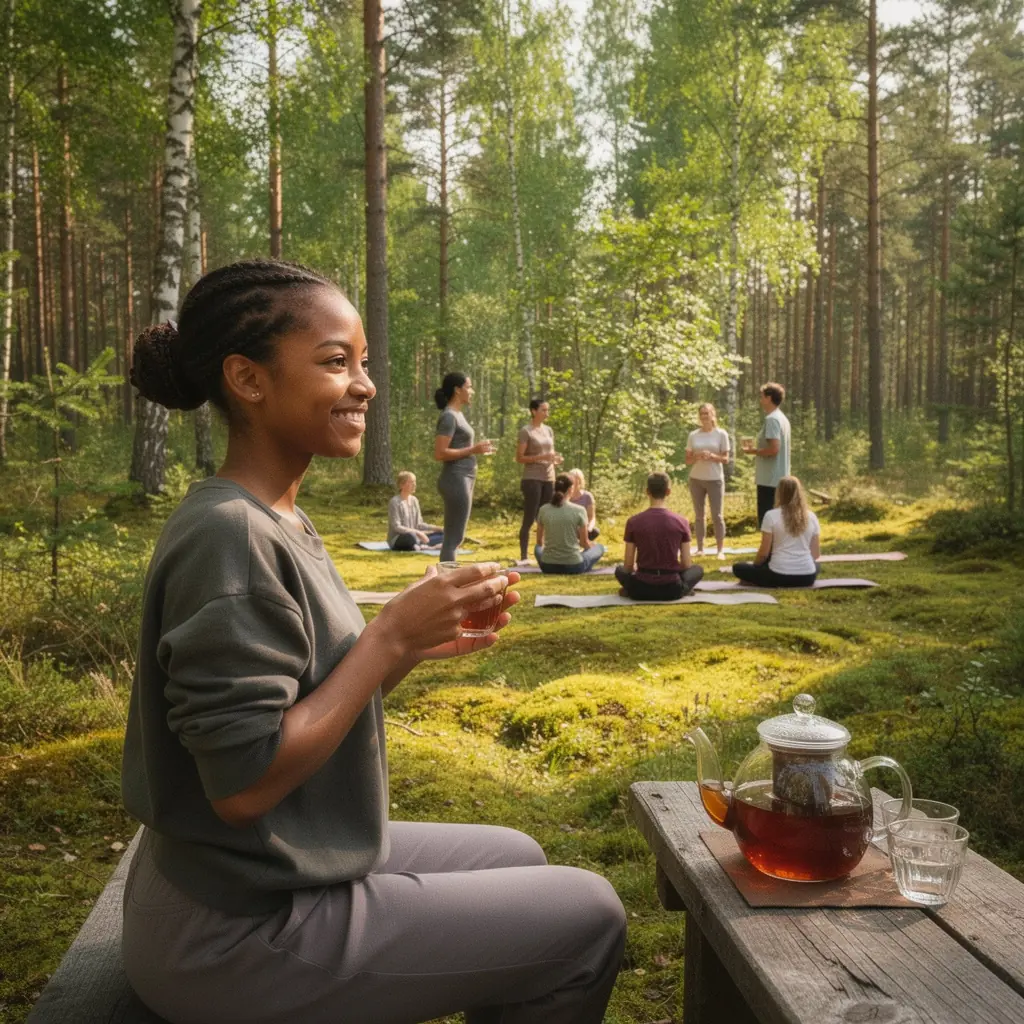 Arbatos ingredientai ir pakuotė, skatinanti širdies ir kraujagyslių sveikatą.